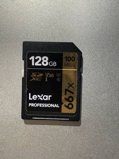 128GB Lexar Professional SDXC Card – 100 MB/s