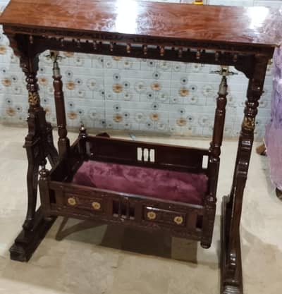 pure sheesham wood baby jhoola