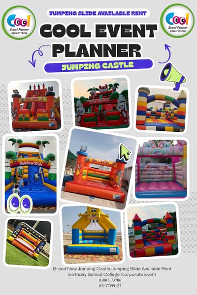 brand new jumping castle jumping slide available rent