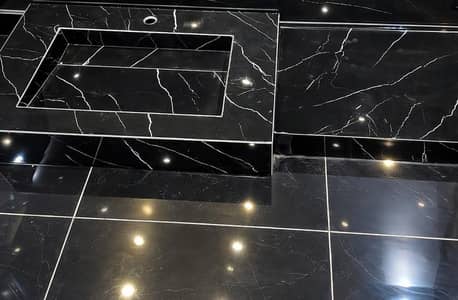 Tile Vanity with shelf 30 by 20 Black