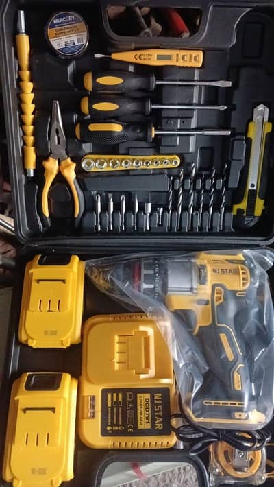 Drill machine with 2 88v battery set
