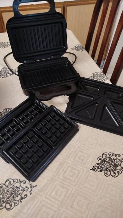 3 in 1 sandwich grill and waffle maker