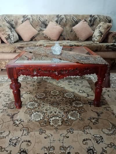 one center and two side tables