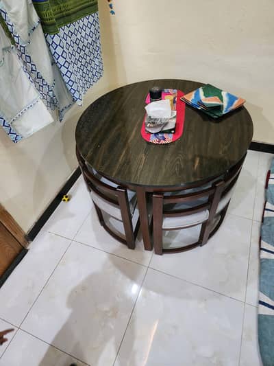 Dining Table with Four Chairs