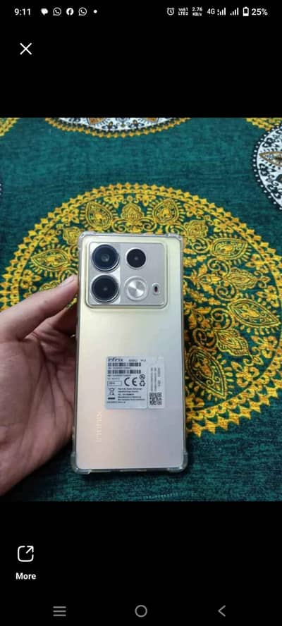 Infinix note 40 indsiply finger on 16=256 with box charge