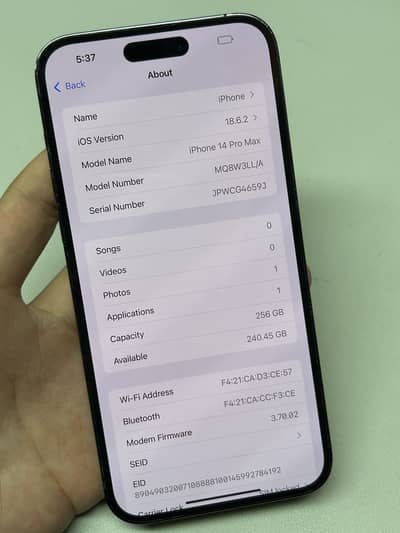 iPhone 14 Pro Max 256GB JV