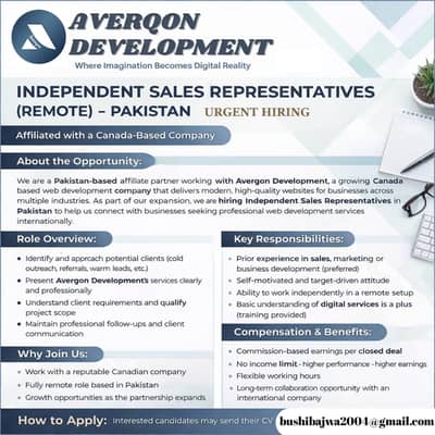 Work From Home_Independent Sales Rep