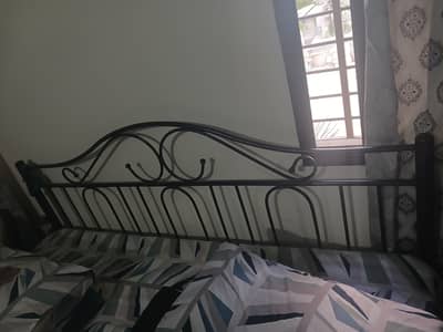 Iron Bed for Sale With One Side Table.