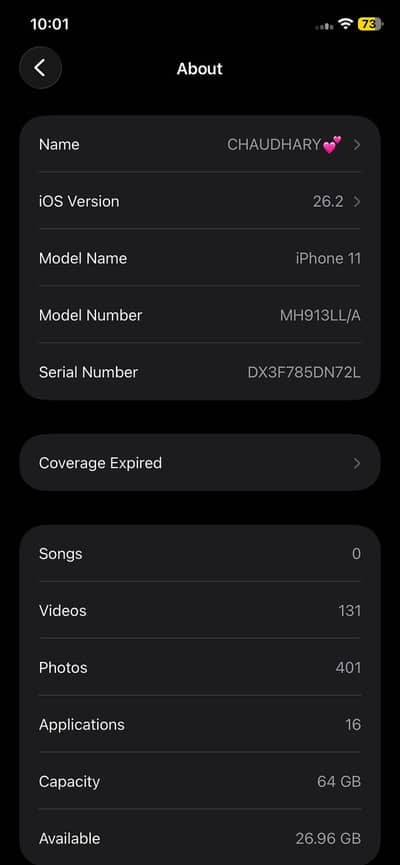 iPhone 11 Non PTA 64 gb 81 health waterpack Exchange possible