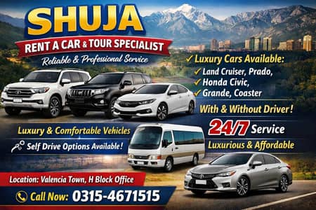 Shuja rent a car -tour specialist _luxury and comfortable car near you