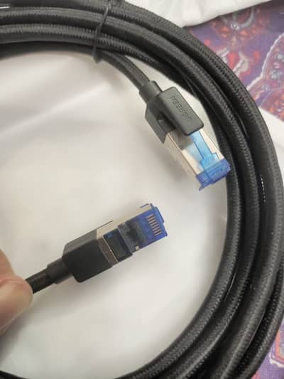 UGREEN CAT8 40GBPS COTTON BRAIDED LAN RJ45 CABLE (3M X  04PCS)!!!