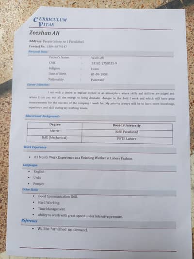 Need job please help