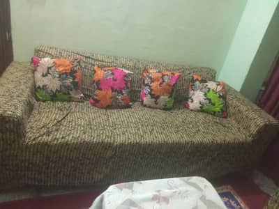 sofa set 5 seater wooden