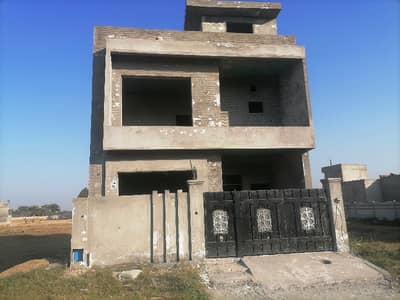 Grey Structure 5 Marla House Available In Grand Avenue Housing Scheme - Block A For Sale