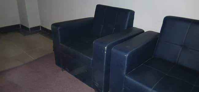 Sofas for sale and free fan slightly used serious buyer only