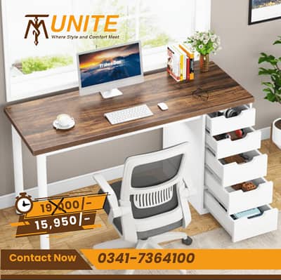 Computer Table | 5 Drawers Table | 48 Inch Office Table | Study Table