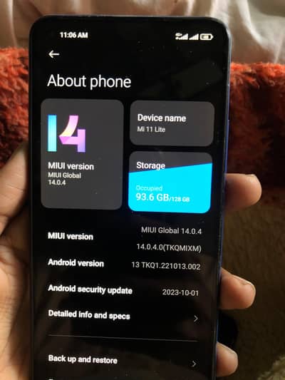 Xiaomi MI 11Lite ALL OKY ONLY Back Crack Baki all Original parts