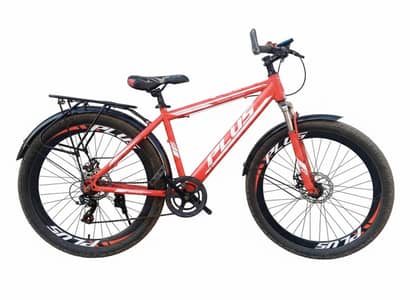 new condition red mountain bicycle   disc break thick tyre big size