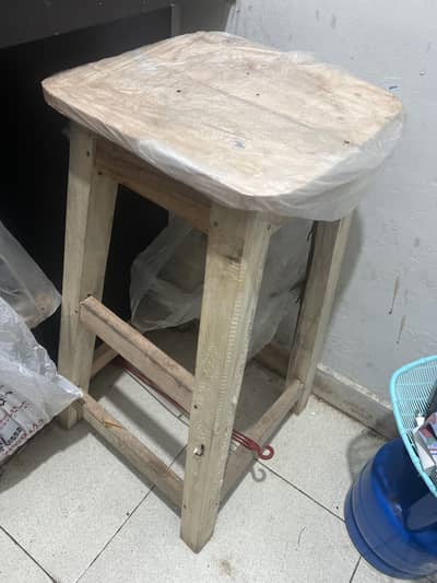Wooden table and bath seat