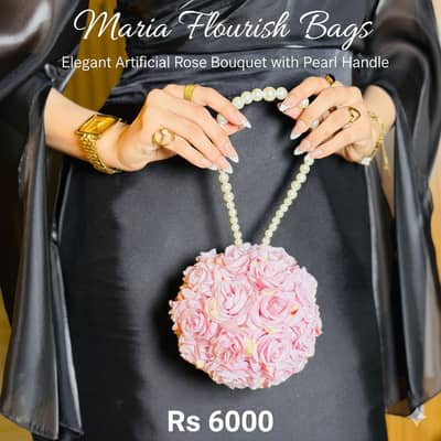 Artificial Rose handmade Clutch