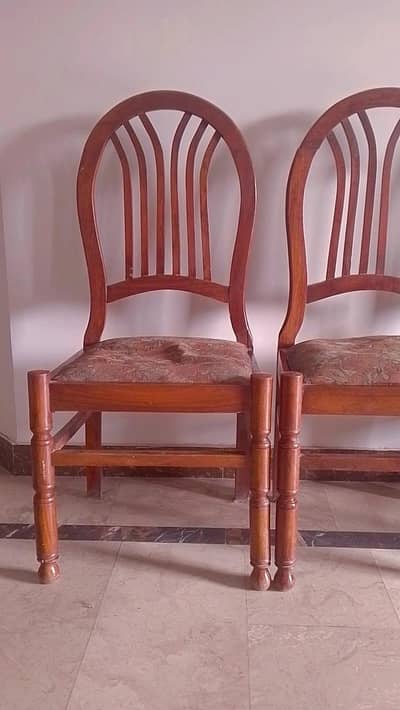 Modern Wooden chairs of 4 | Elegant & Durable chairs