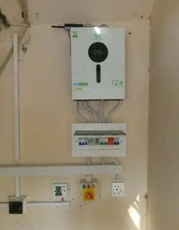 solar installation solar inverter repairing elevated structure 12