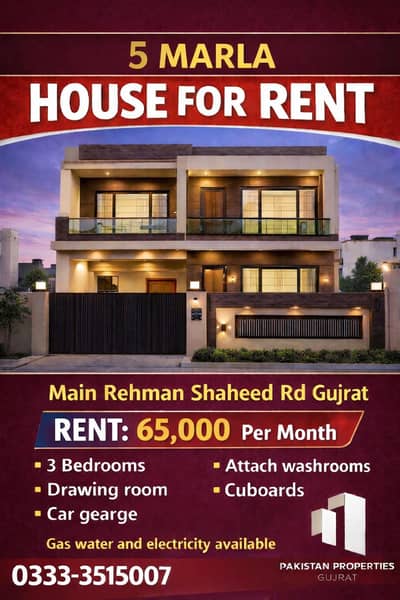 5 Marla House For Rent Main rd