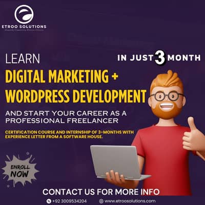 Learn Digital Marketing and Wordpress Development