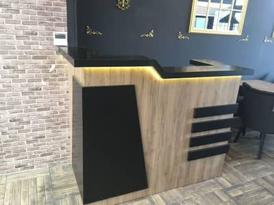 office reception counter| cash counter| front reception desk | chair