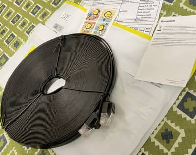 BASEUS CAT6 1000MBPS HI-SPEED RJ45 FLAT ETHERNET LAN CABLE 30M LENGTH!