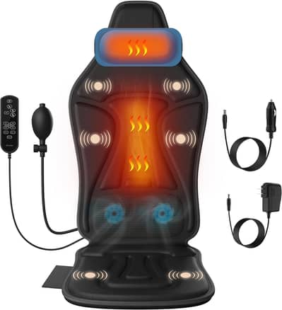 COMRELAX MASSAGE CUSHION W-INFRARED HEAT FOR FULL BODY PAIN RELIEF!!