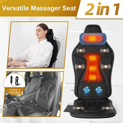 COMRELAX MASSAGE CUSHION W-INFRARED HEAT FOR FULL BODY PAIN RELIEF!!