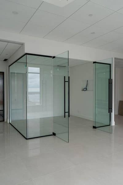 12mm glass partition shower cabin terrace gril stair 8mm glass work