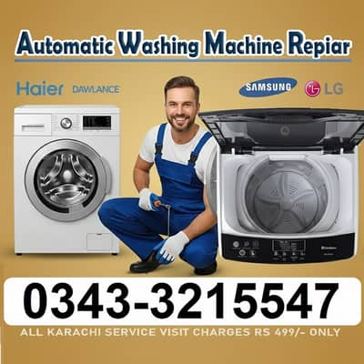 Automatic Washing Machine Repair Dawlance Haier LG Pel Samsung Orient
