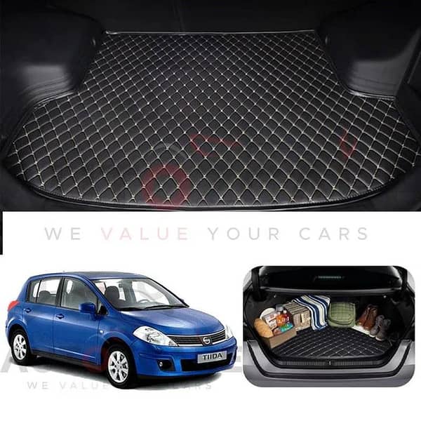 Nissan Tiida 7D Custom Car Trunk Mat - Model 2004-2011