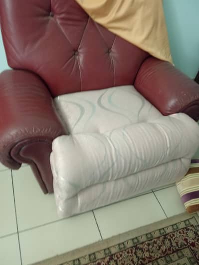 hardly used pair of recliners Singapore made in pure leather
