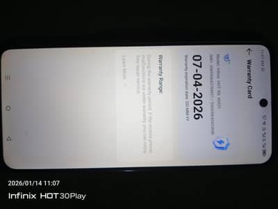 Infinix hot50i mbl for sale 8mnth use hai abhi 4mnth ki warranty hai k
