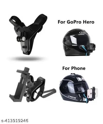 helmet mount good hero or insta camera or phone mobile