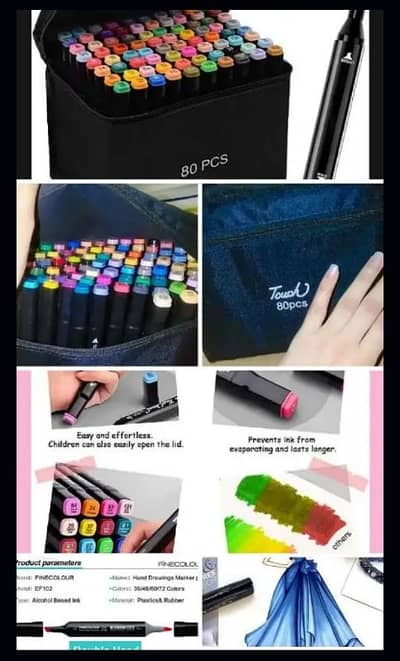 80pcs markers