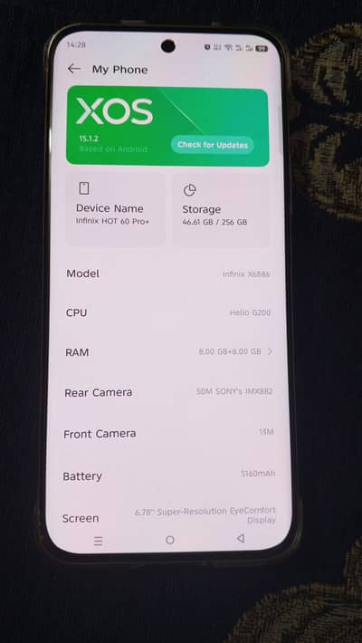 hot 60pro plus 8/256gb