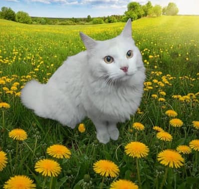 white  colour and litter trained