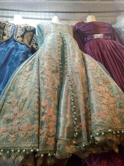 ladies hand work maxi