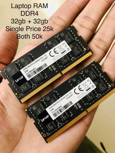 LAPTOP RAM DDR4 32GB 64GB SSD NVME M2 512GB LEXAR