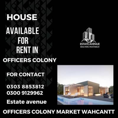 House Available for rent in Officers colony