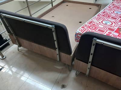 2 Single Beds for Sale | Strong Wooden Frame | Good Condition