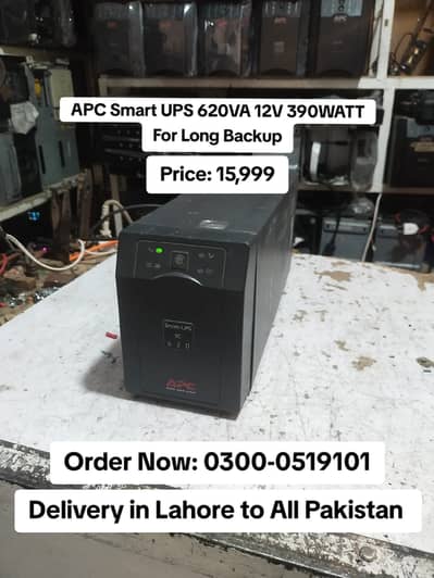 APC UPS 620VA 12V 390W For PCs,CCTV & Wife Routers, Long Backup