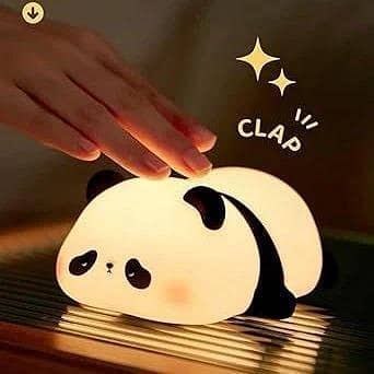 Panda Small Night Light Creative Living Room Cute Panda Pat 3-speed Adjustable Light Desktop Decoration Cartoon Gift