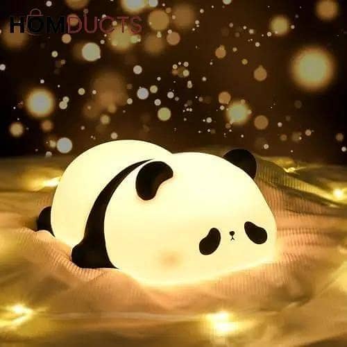 Cute Panda Lamps with Timers, 3 Levels Dimmable Panda Light for Kids, LED Squishy Novelty Night Lamp, Food Grade Silicone Kids Lamps Touch Nursery LED Mood Lights Room Decor