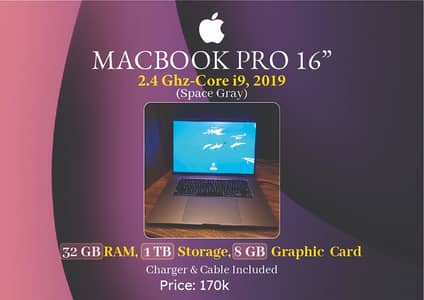 Macbook Pro Core i9, 2019 16"