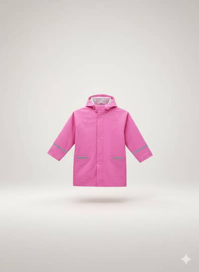 Pink kids raincoat